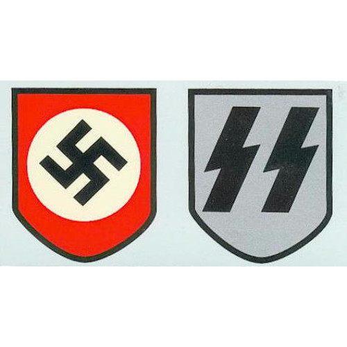 M35/M42 German Helmet Decal - SS Decal