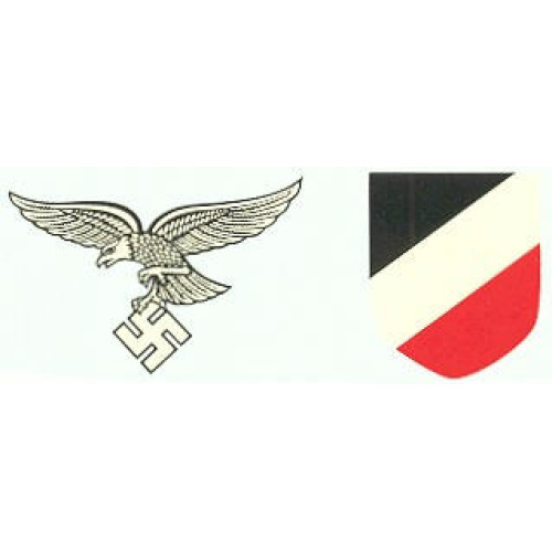 M35/M42 German Helmet Decal - Luftwaffe Decal