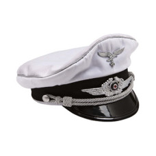 WW2 Luftwaffe officers white cotton visor Cap