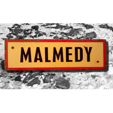 Malmedy - vintage WW2 road and place name sign