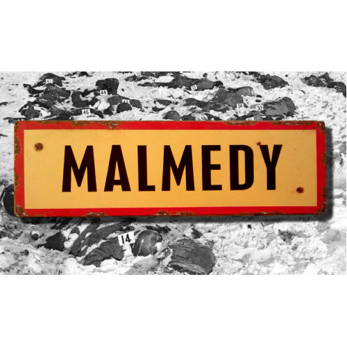 Malmedy - vintage WW2 road and place name sign