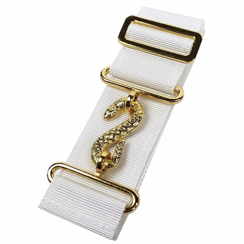 Masonic Apron Belt - White