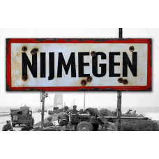 Nijmegen - vintage WW2 road and place name sign