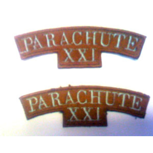 21st Parachute Shoulder Titles - 1 Pair