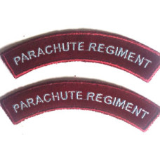 Paratrooper shoulder titles - 1 pair burgundy