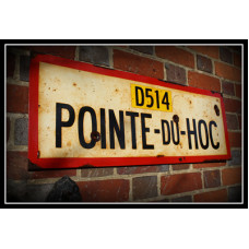 Pointe du Hoc - vintage WW2 road and place name sign