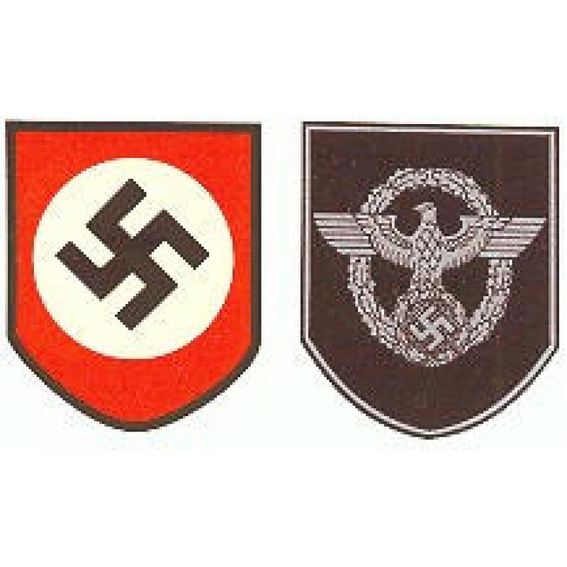 M35/M42 German Helmet - Police Decal