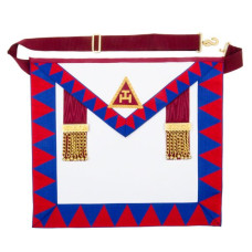 Masonic Royal Arch Principals Apron With Embroidered Taus Chapter