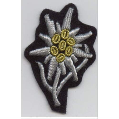 Waffen SS Edelweiss Officers Cap Badge