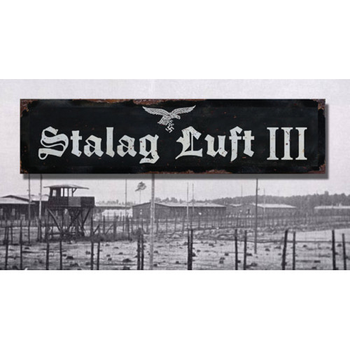 stalag luft III - vintage WW2 road and place name sign
