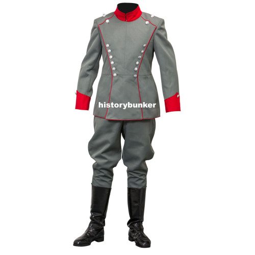 WW1 German Uhlan tunic and breeches - red collar - Royal Saxon Regument