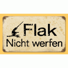 WW2 German Metal Road sign "Flak"