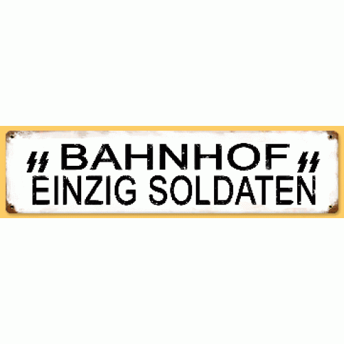 WW2 German Metal Road sign "Soldiers Only"
