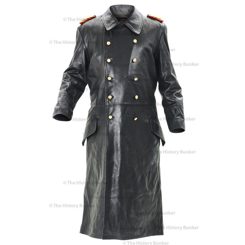 German SENIOR Officers Horsehide Great Coat - WW2 German Leather Coat