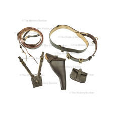 WW1 British Army officer leather Sam Brown equipment set