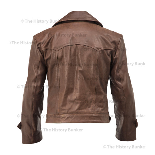 WW1 German Motorcycle despatch rider leather wrap jacket - BROWN