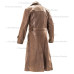 WW2 German Gestapo leather trench coat BROWN
