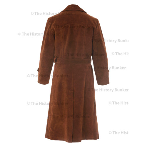 German SENIOR Officers Great Coat SUEDE - WW2 German Leather Coat