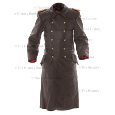 German SENIOR Officers Horsehide Great Coat BROWN - WW2 German Leather Coat