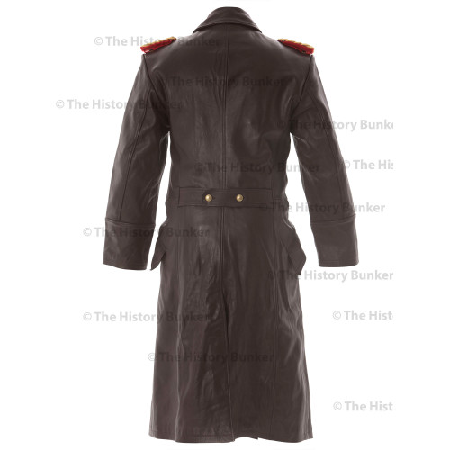 German SENIOR Officers Horsehide Great Coat BROWN - WW2 German Leather Coat