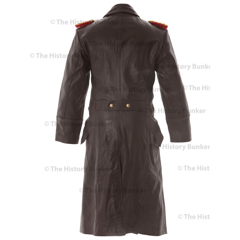 German SENIOR Officers Horsehide Great Coat BROWN - WW2 German Leather Coat