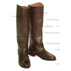 WW1 British Army officer riding  boots - brown leather, full leg