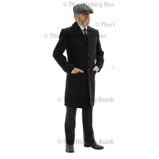Edwardian Mens single breasted overcoat - BLUE