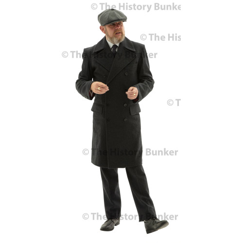 Edwardian Mans double breasted overcoat - GREY