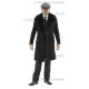 Edwardian Mens double breasted overcoat - BLACK