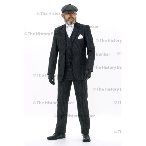  Edwardian Mens Suit - pin stripe