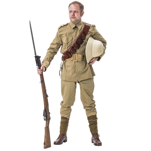 WW1 British Army Soldiers Khaki Drill Uniform