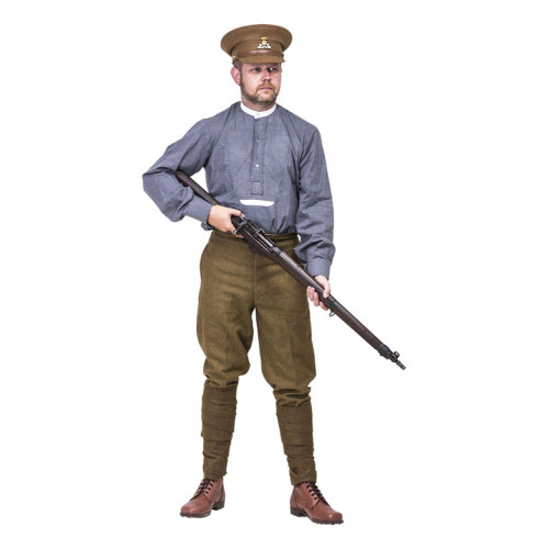 WW1 Grey Back collarless shirt