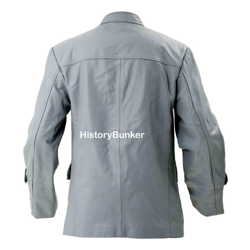 U-boat crew leather jacket - Kriegsmarine leather jacket - grey