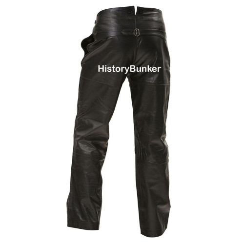 WW2 German U boat Kriegsmarine Black leather trousers
