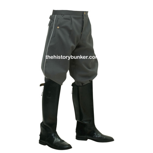 German Officer Tricot Breeches - White Piped Waffenrock