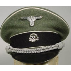 SS Officers Field Grey Visor Cap