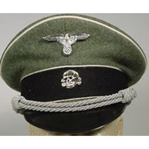 SS Officers Field Grey Visor Cap