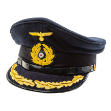 Kriegsmarine Captains Visor  Cap black top