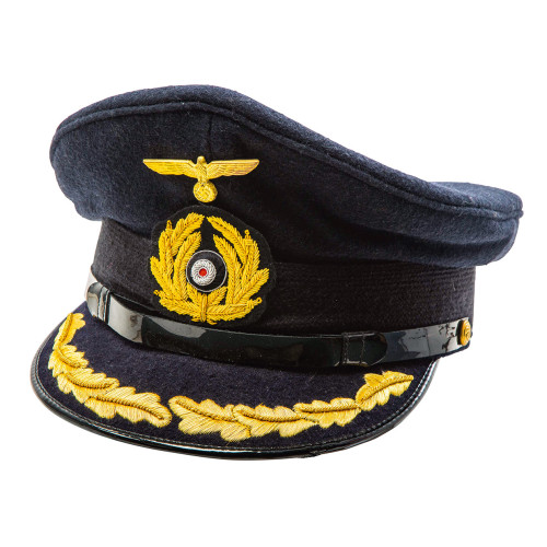 Kriegsmarine Captains Visor  Cap black top