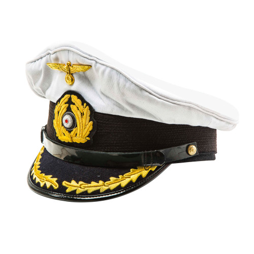 Kriegsmarine Captain Visor  Cap white top