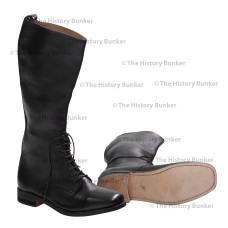 WW1 British Army officer lace up boots - BLACK