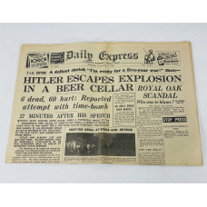 MILITARY PROP HIRE -  WW2 newspapers - Express 9th Nov 1939