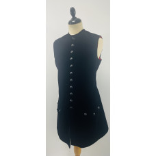 18th century Gentlemans long waist coat vest - black velvet