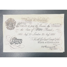 MILITARY PROP HIRE - 1939 - 45  WW2 money  £5  notes