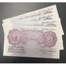 MILITARY PROP HIRE - 1939 - 45  WW2 money 10 shilling notes