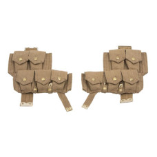 WW1 British army p08 webbing SMLE ammo pouches - 1 x pair