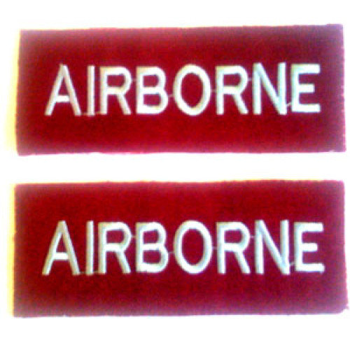 PARATROOPER TITLES - 1 PAIR - WW2 BRITISH INSIGNIA
