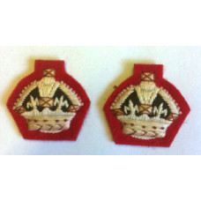 WW2 Infantry Korps Crowns 1 Pair - British Insignia