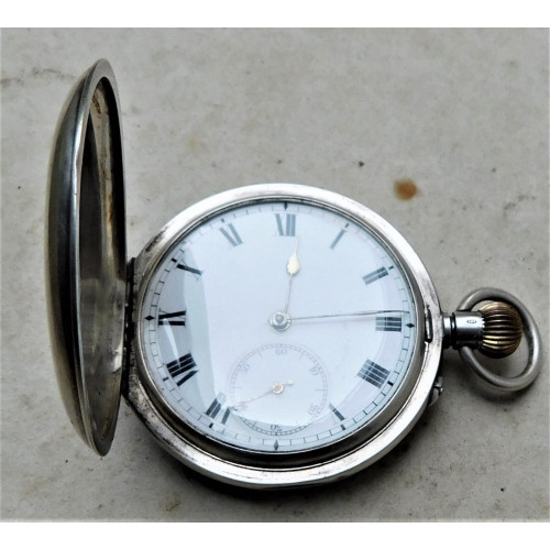 1907 Silver Half Hunter Pocket Watch
