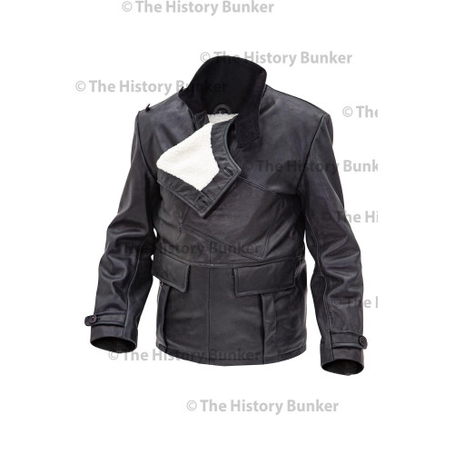 WW1 Royal Flying Corps leather coat  short version - BLACK